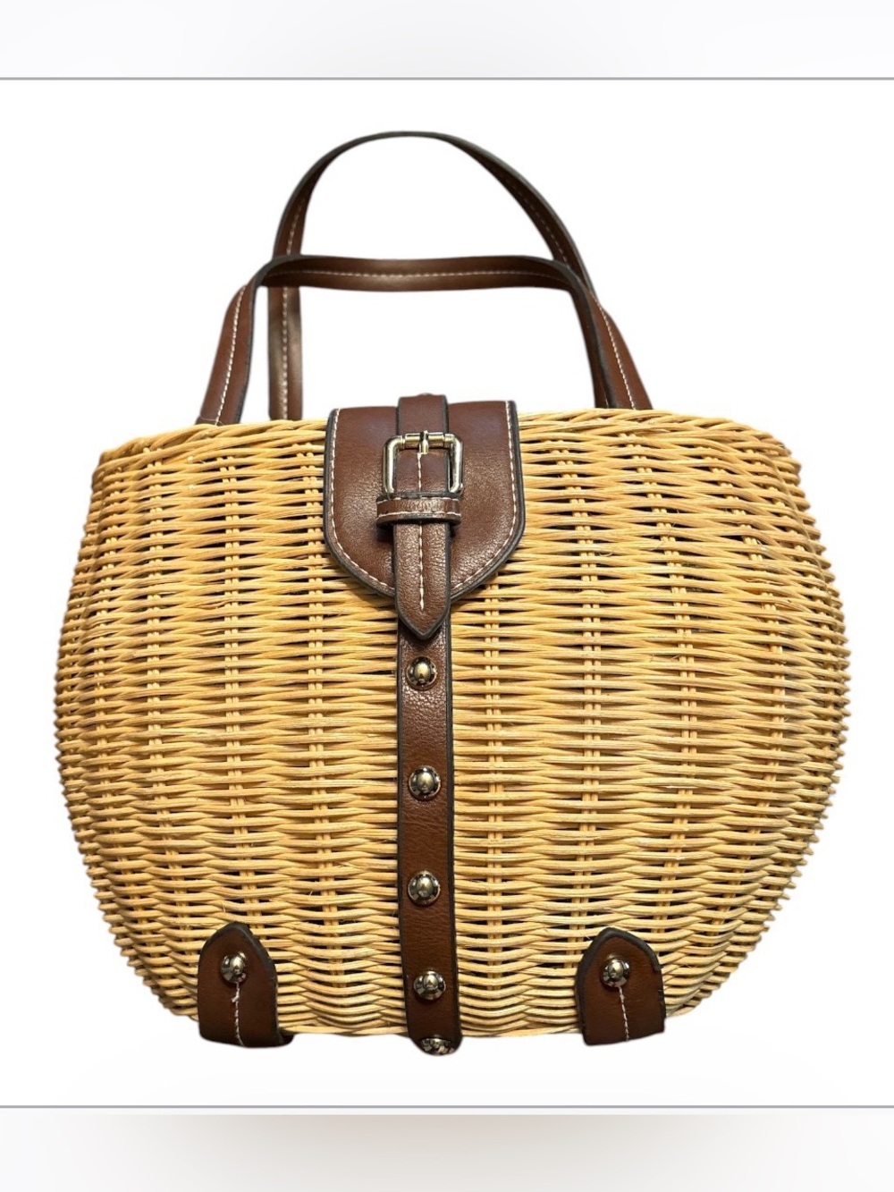 Women’s C&C California Ratten Basket Bag - Picture 2 of 7